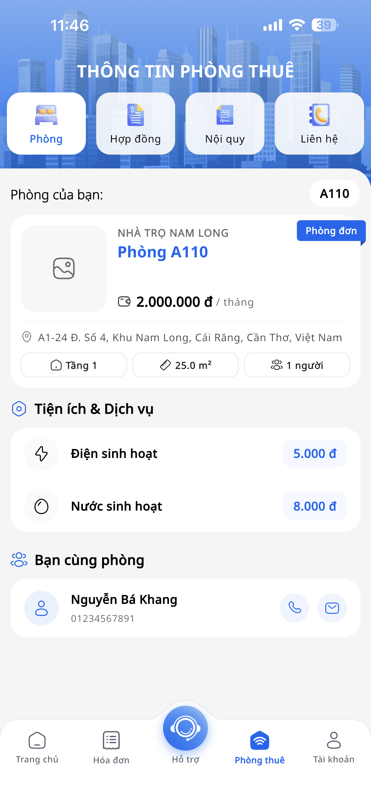 Tenant App Screen 3