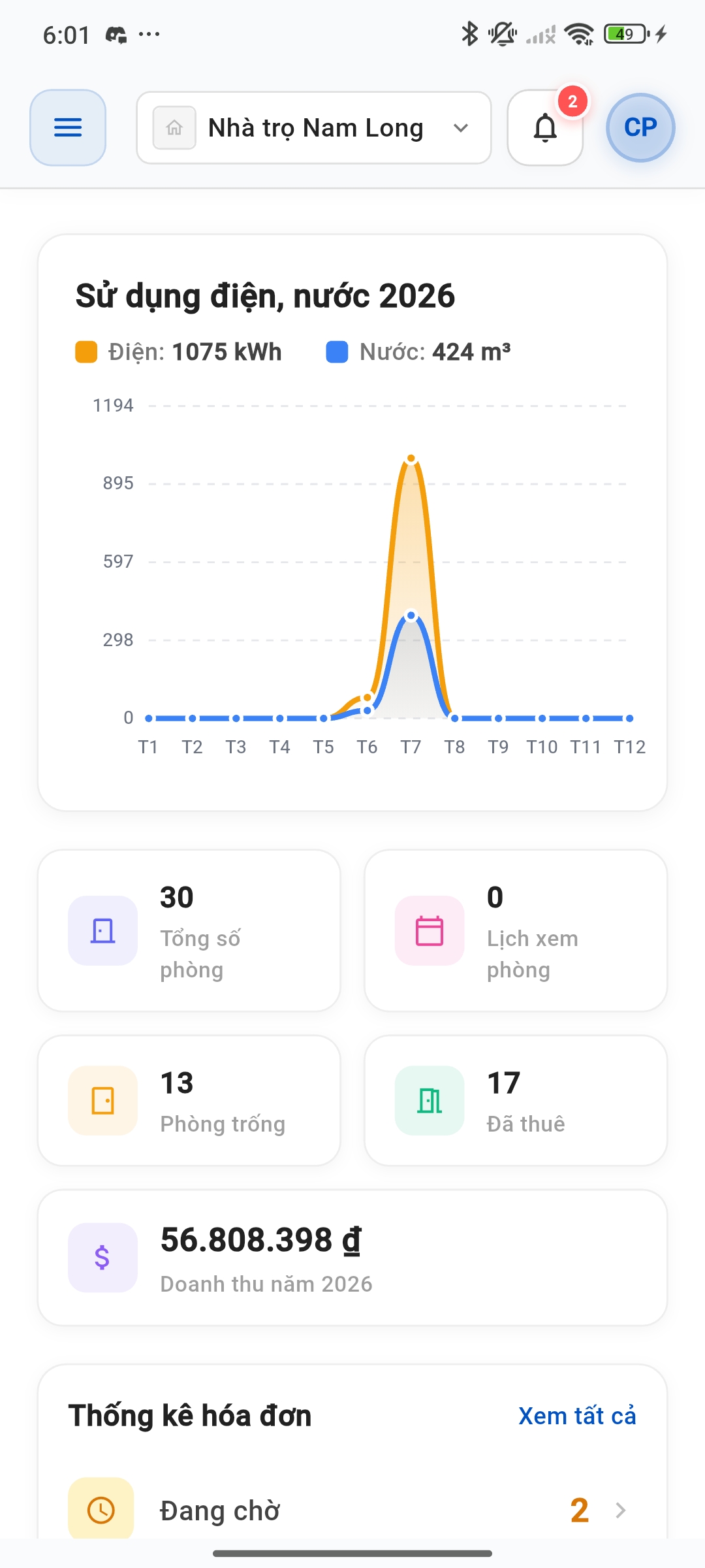 eStay365 Owner Mobile App View